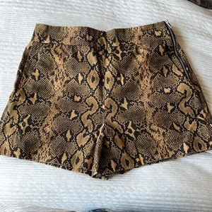 Zara snake skin shorts